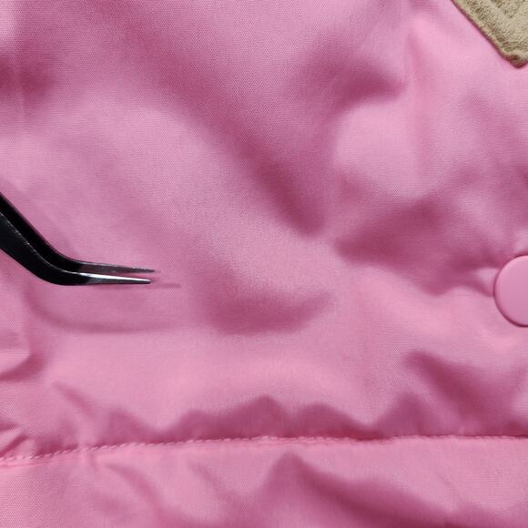 Roper Vest Womens S Pink Tan Neon Green Reversible Puffer Snap Western Retro - Picture 2 of 14